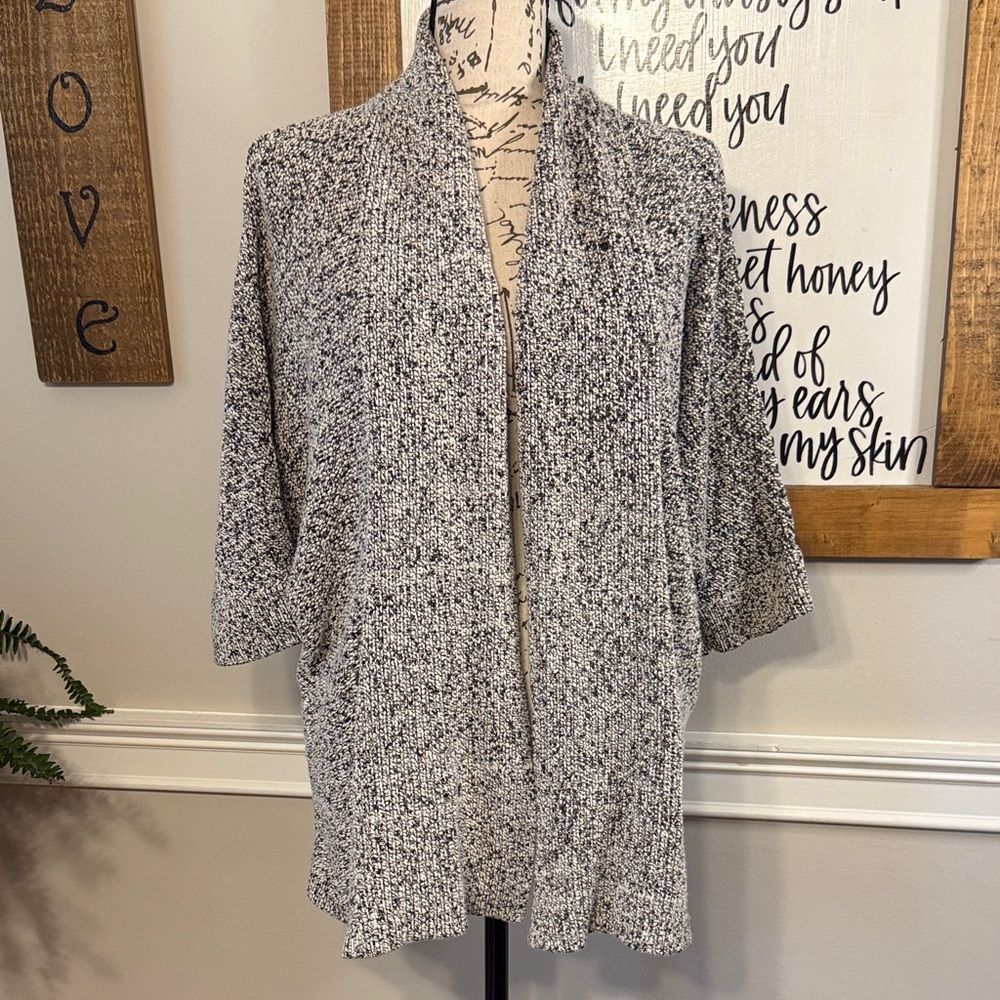 Banana Republic Marled Cotton-Blend Shawl Collar Slouch Cardigan
